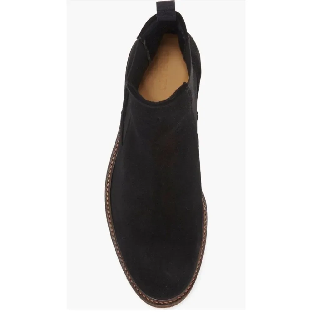 GREATS Mens 7 EU 40 Black Suede Chelsea Boots Pull On Dress Casual Ankle Boots
